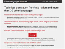 Tablet Screenshot of italiantechnicaltranslations.com